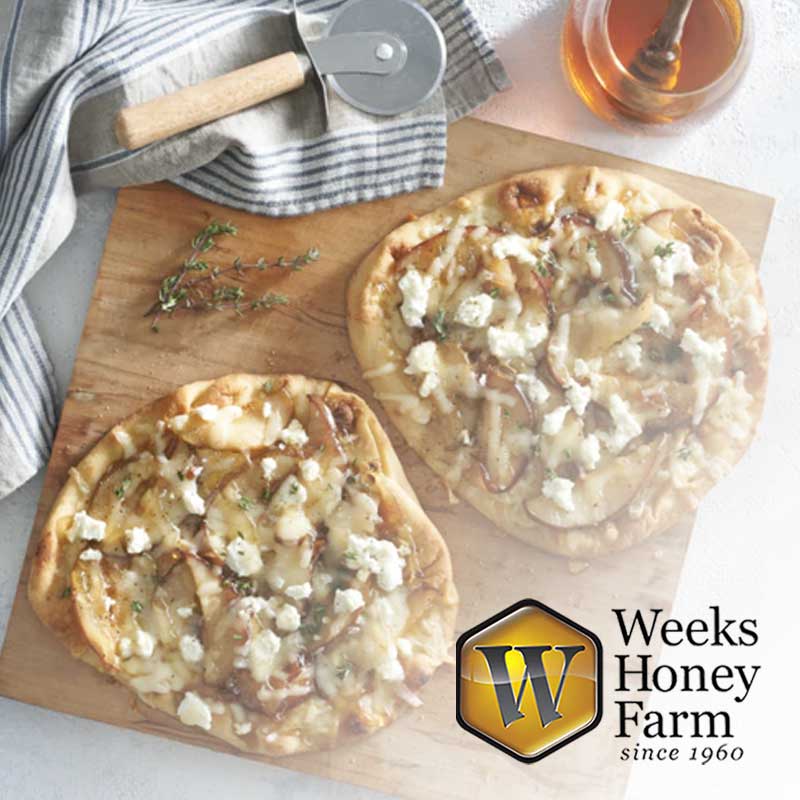Naan Pizza with Honeyed Pears