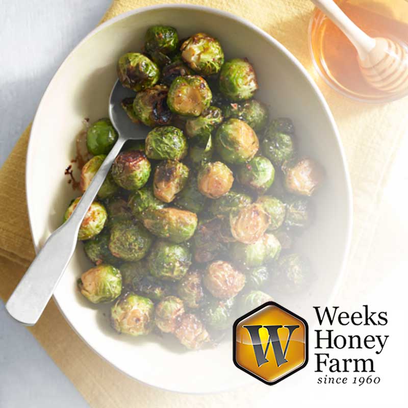 Clover Honey Sweet Chili Brussels Sprouts