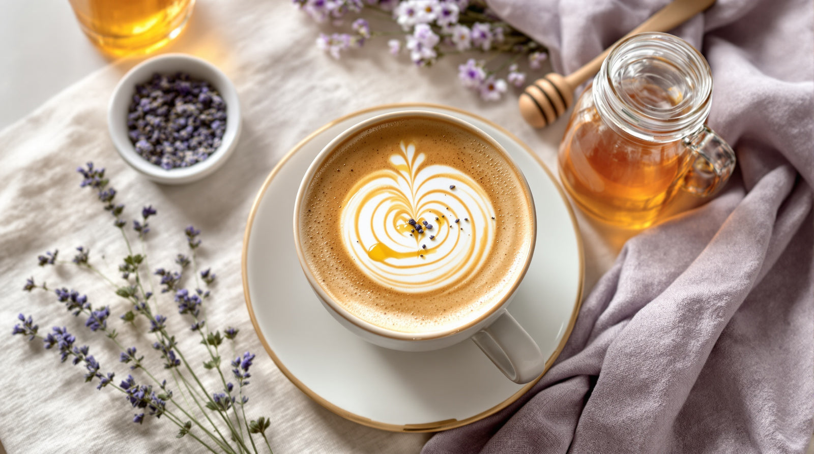 Honey Lavender Latte (Coffee Shop Style)