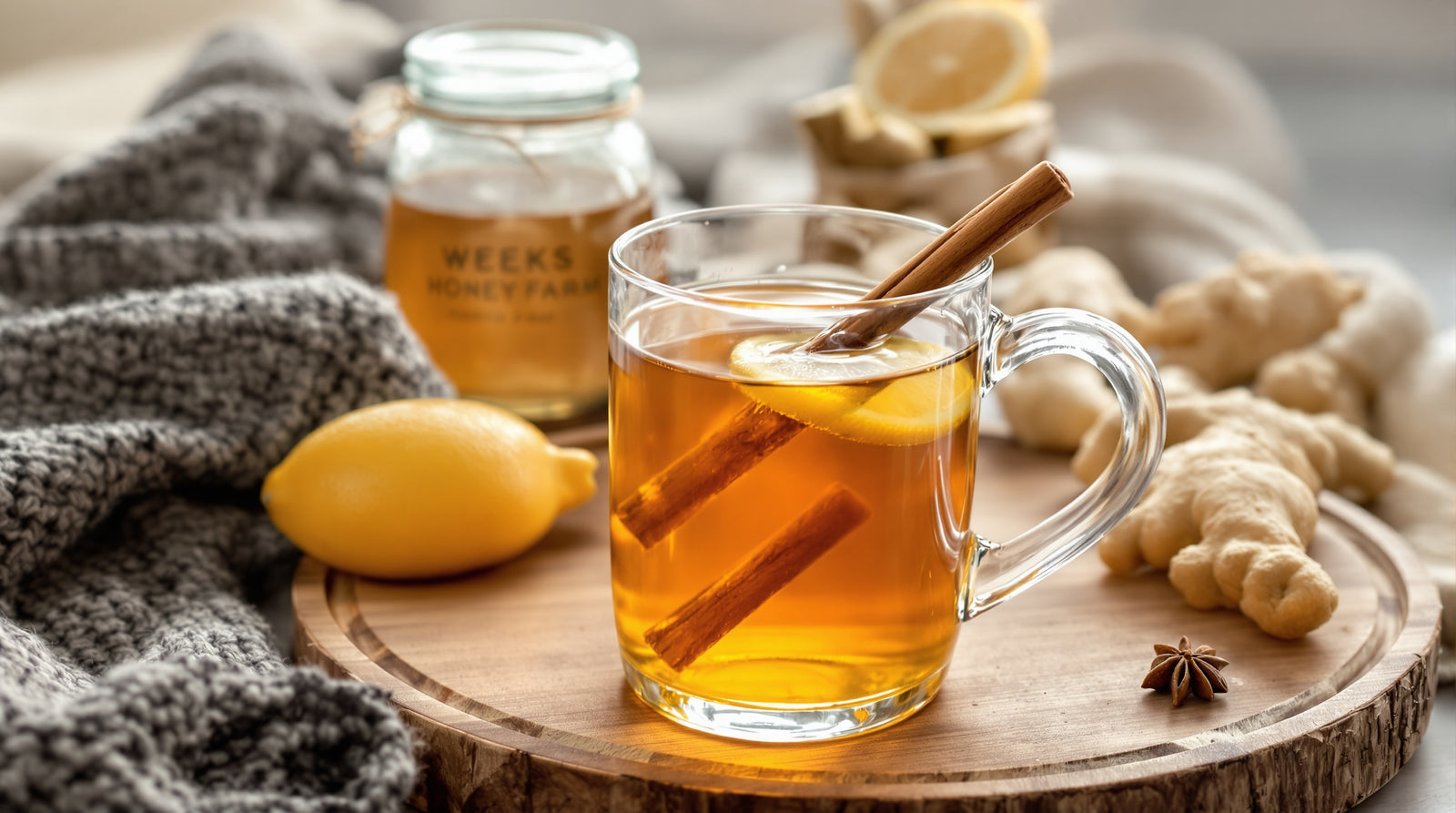 Homemade Hot Toddy with Honey, Lemon & Spice